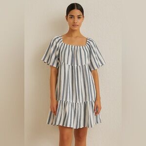a.n.a A-Line Striped Dress Size M NWT